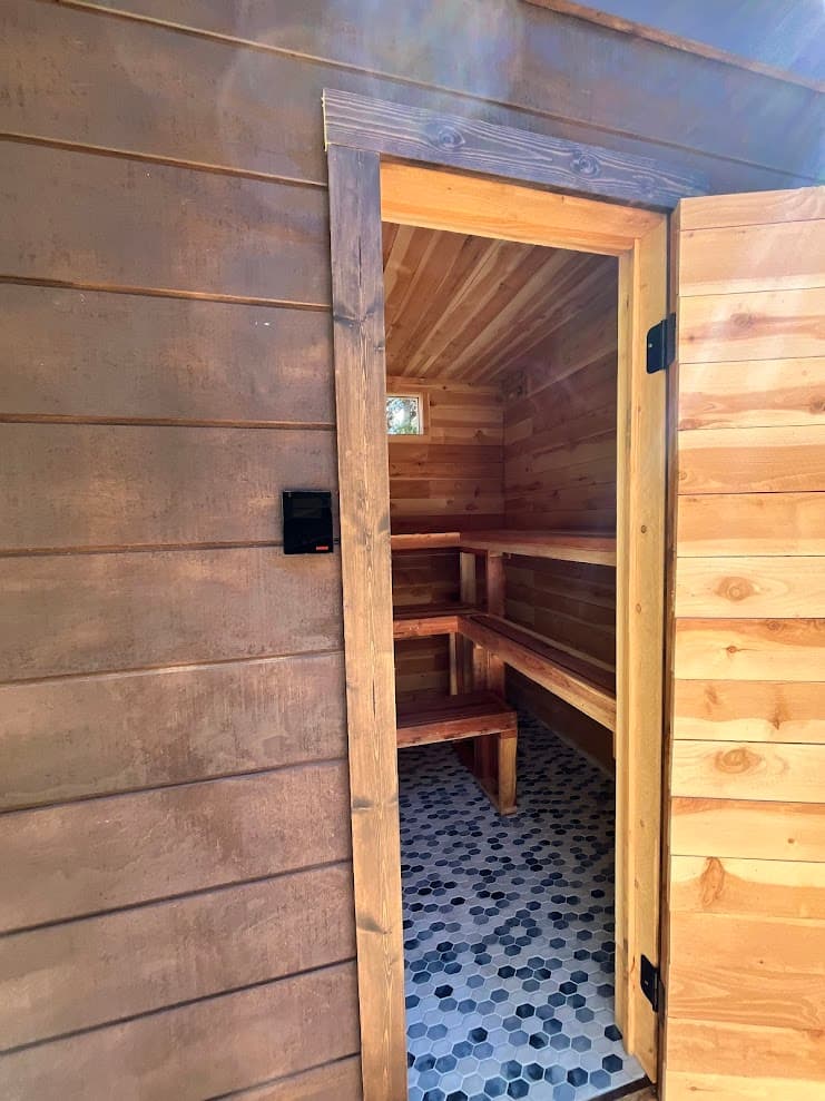 Sauna wall materials and finishes